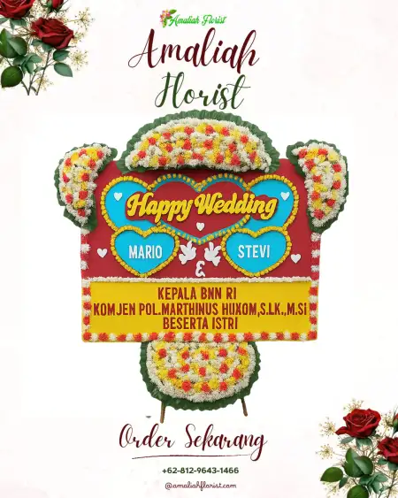 Papan Bunga Pernikahan Suana
